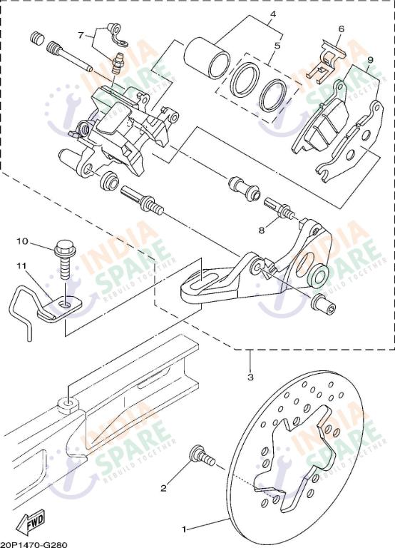 REAR BRAKE CALIPER